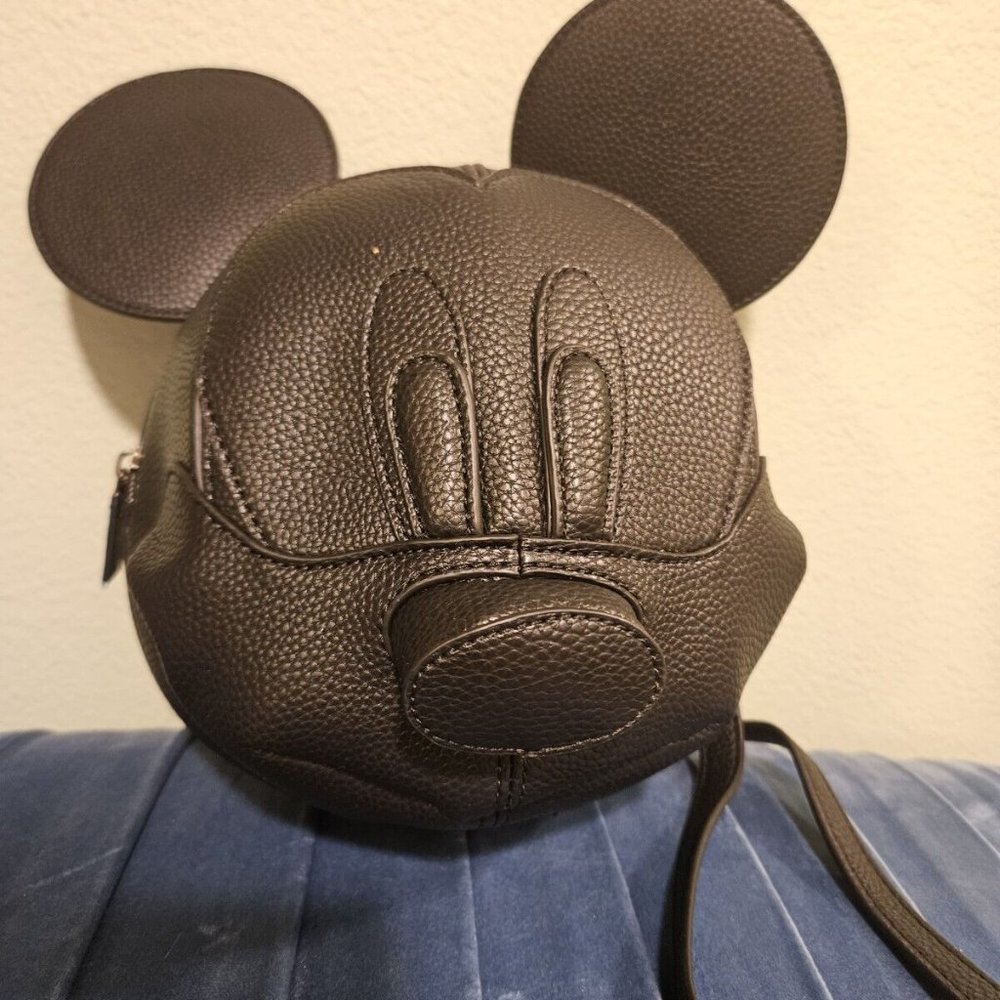Danielle Nicole Disney Mickey Mouse Head Black 3D Crossbody Purse Bag